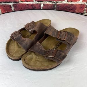 Birkenstock Arizona Sandals Mens Leather Like New Size 45